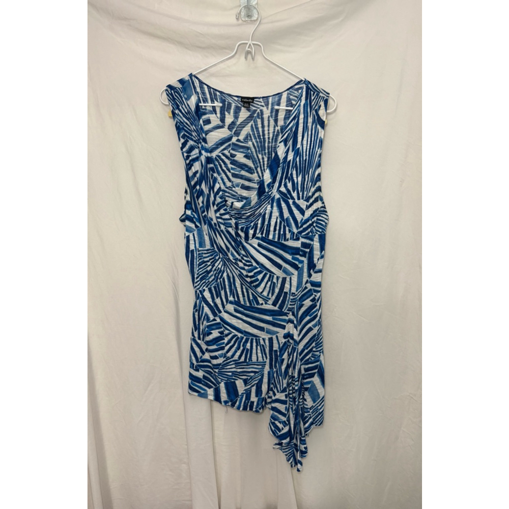 Women's Rafaella Top Size M Blue White